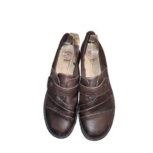 Earth Spirit Brown Leather Loafers Gelron 2000 Comfort Shoes Womens 11 comfort